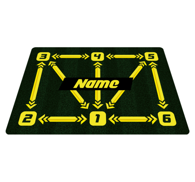 Personalised name football vinyl rug vinyl - TenStickers