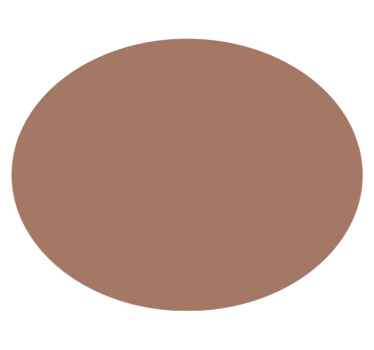 "Mocha Mousse" circular vinyl rug - TenStickers