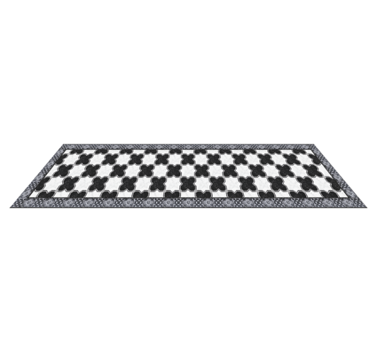Marble chess tile vinyl rug - TenStickers