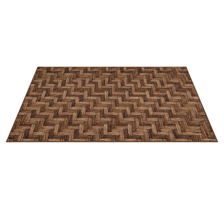 Vinyl rug with brown fabric effect - TenStickers