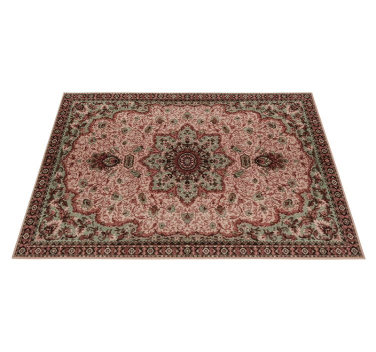Vintage rose living room vinyl rug - TenStickers
