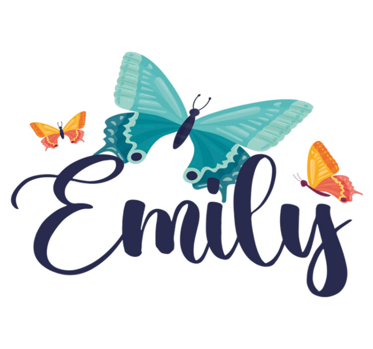 Animal vinyl rug bicolor butterflies personalized - TenStickers