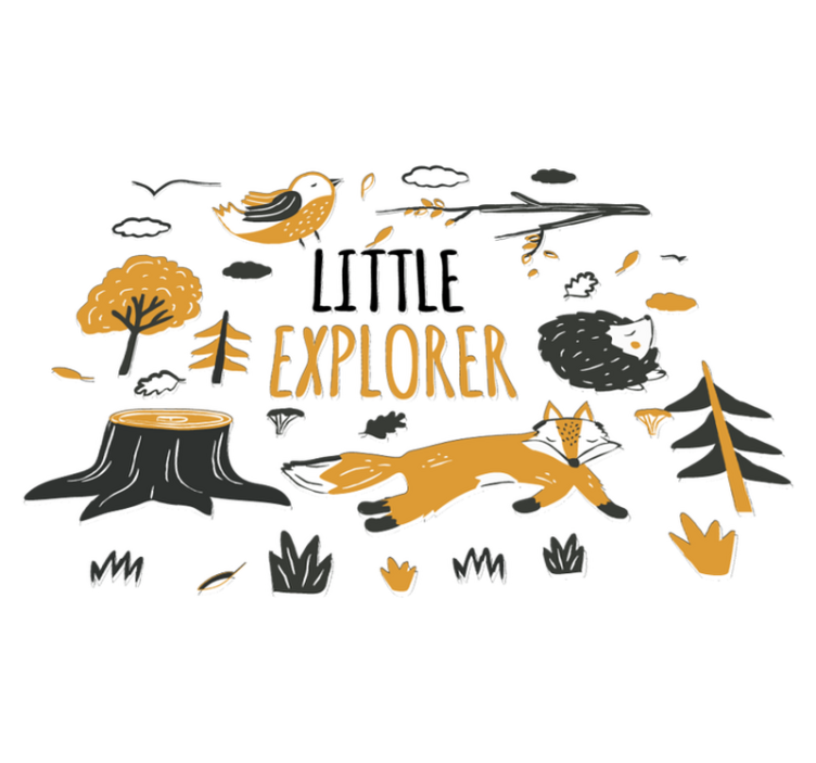 Little explorer animal vinyl rug - TenStickers