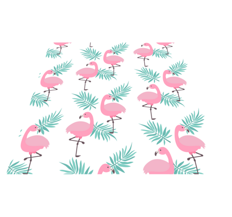 Tropical flamingo pattern animal vinyl rug - TenStickers