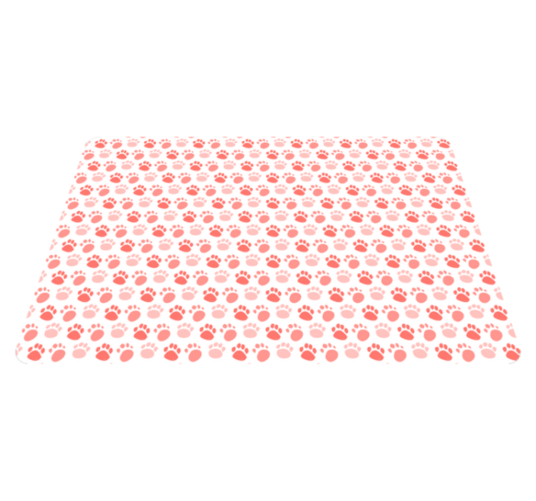 Animal vinyl rug dog paw prints - TenStickers