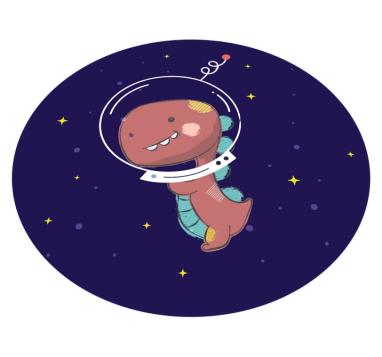 Animal vinyl rug space t-rex - TenStickers