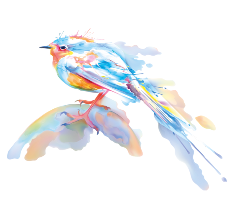 Bird splash animal vinyl rug - TenStickers