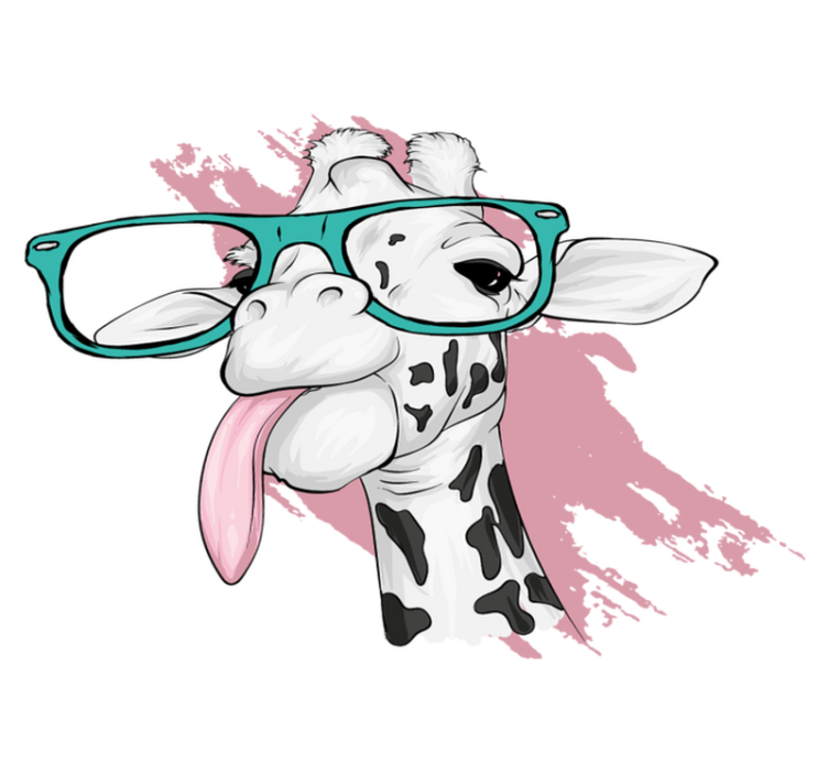 Giraffe splash animal vinyl rug - TenStickers