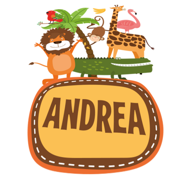 Animal vinyl rug featuring jungle tree animals - TenStickers