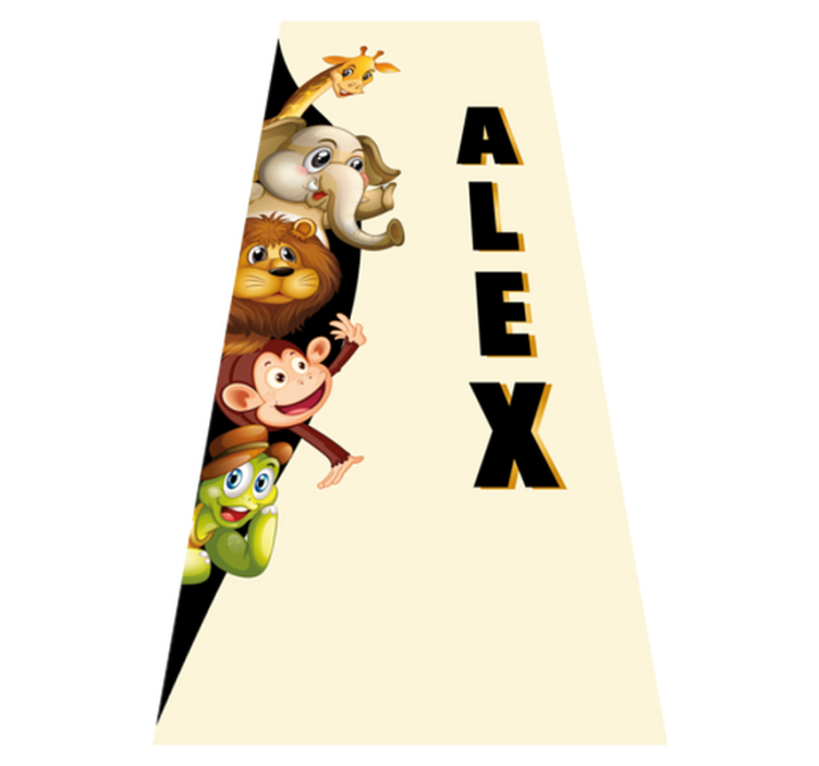 Animal vinyl rug featuring 3d adorable creatures - TenStickers