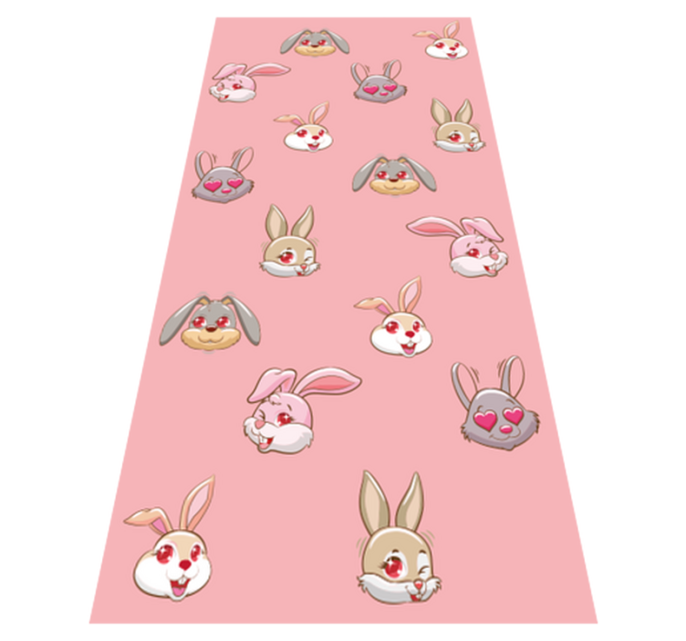 Animal vinyl rug rabbit clipart set - TenStickers