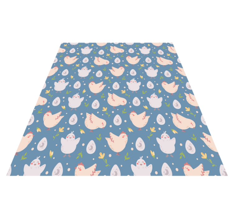 Animal vinyl rug with chicken characters for kids - TenStickers