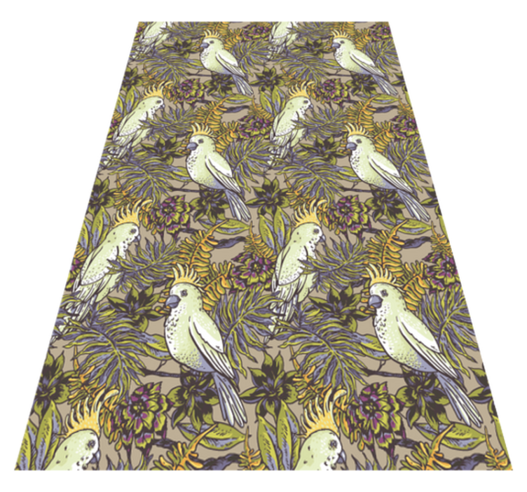 Animal vinyl rug with amazonian parrot design - TenStickers