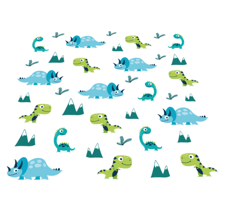 Animal vinyl rug with fun dinosaur designs - TenStickers