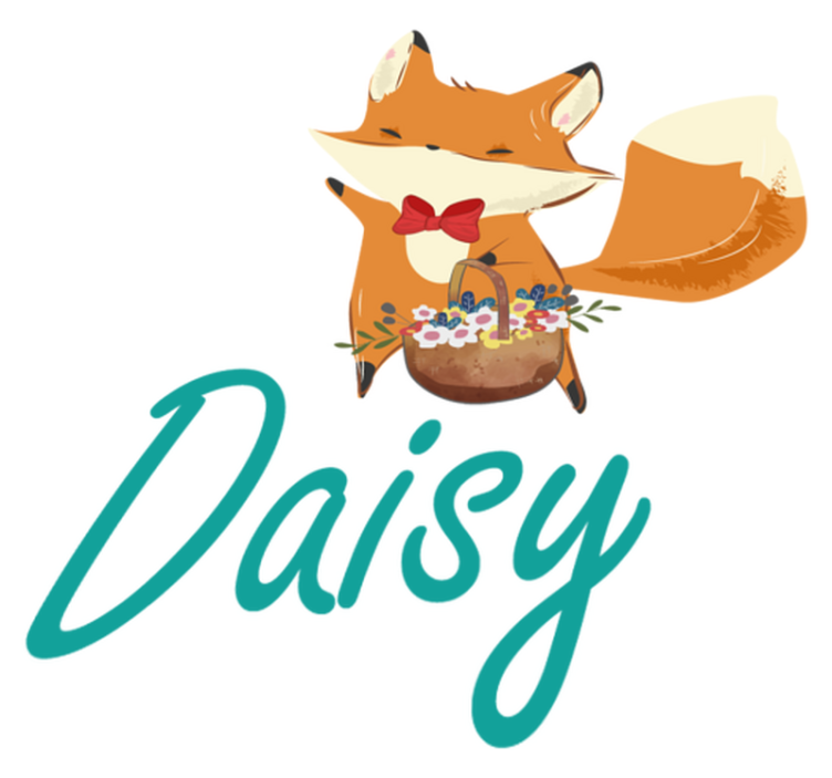 Animal vinyl rug playful fox design - TenStickers