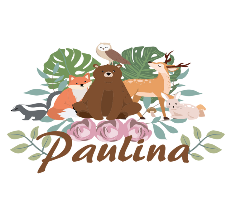 Forest animal gathering animal vinyl rug - TenStickers