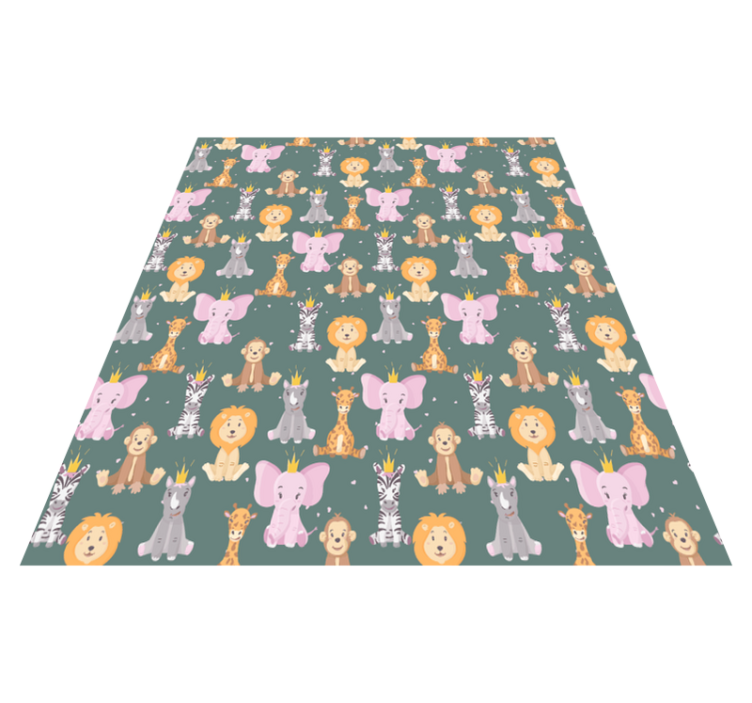 Charming animal traits animal vinyl rug - TenStickers