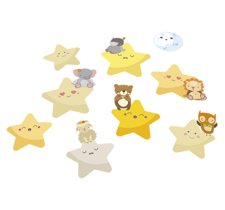 Animal vinyl rug stars for nursery - TenStickers