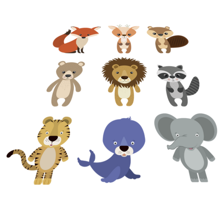 Animal vinyl rug decoration box - TenStickers