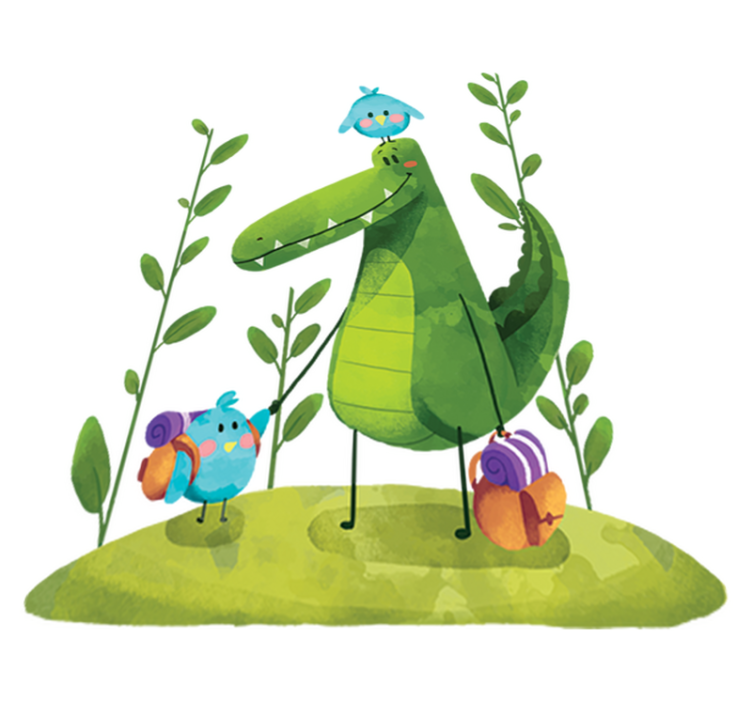 Lake animal friends animal vinyl rug - TenStickers