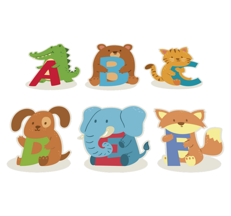 Animal vinyl rug alphabet animals - TenStickers