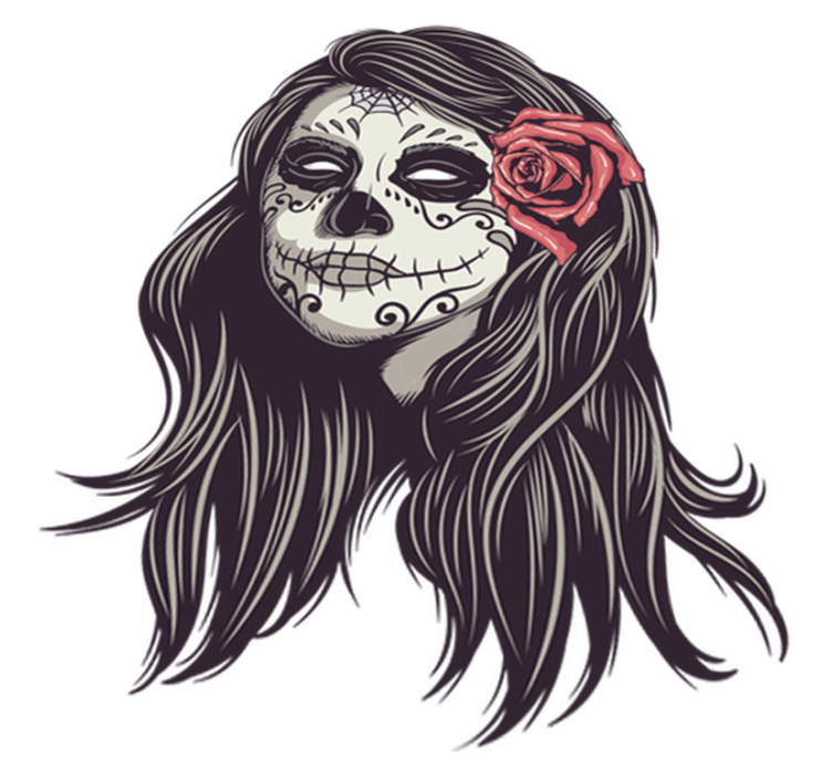 Halloween vinyl rug la catrina - TenStickers