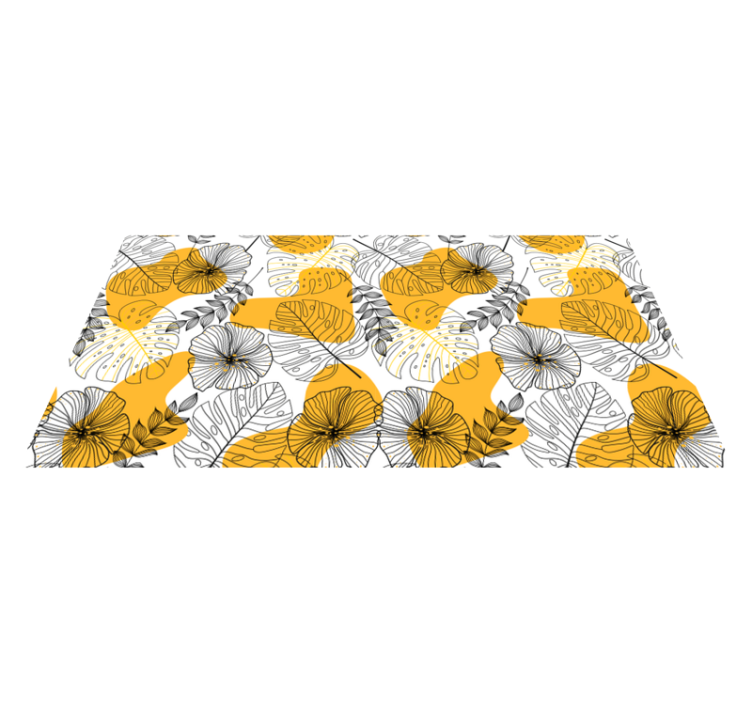 Vinyl rug flowers flower design kallax - TenStickers