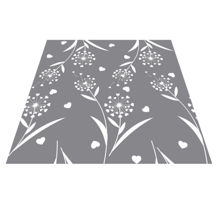 Vinyl rug flowers white dandelions - TenStickers
