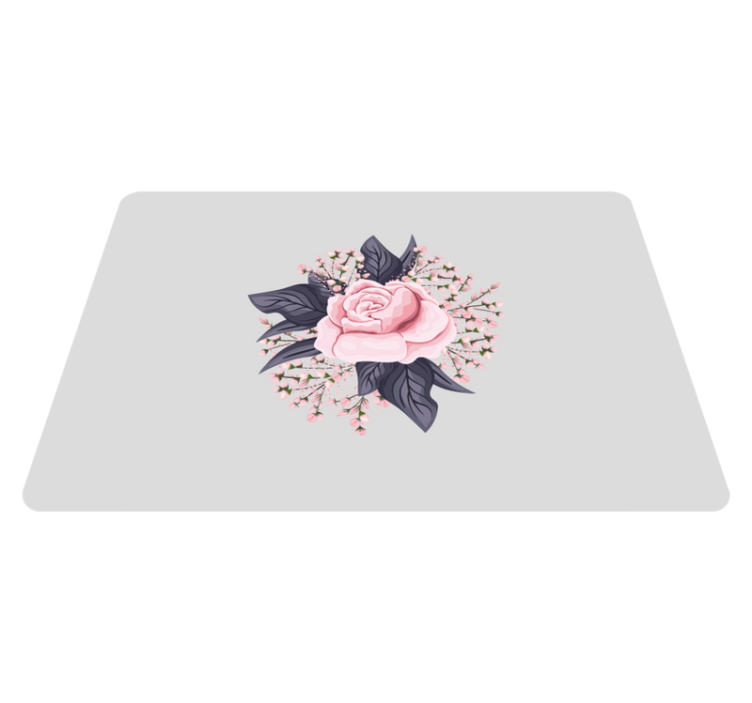Vinyl rug flowers with stunning pink floral design - TenStickers