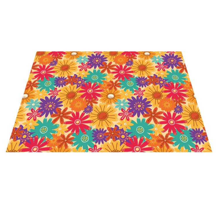 Vinyl rug flowers bouquet of blooms - TenStickers