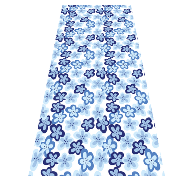 Vinyl rug flowers nordic floral design - TenStickers