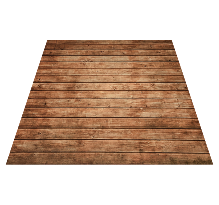 Dining room vinyl rug in dark wooden planks - TenStickers