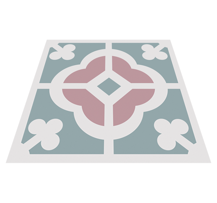 Kitchen vinyl rug with floral hydraulic design - TenStickers