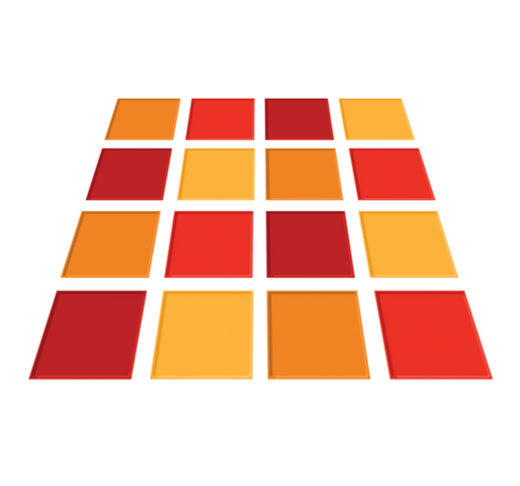 Vinyl rug bathroom warm tiles - TenStickers