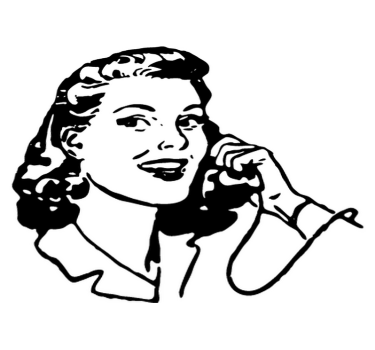 Vinyl rug bathroom 40s style woman - TenStickers