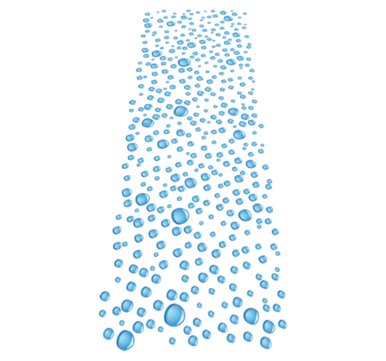 Vinyl rug bathroom water droplets - TenStickers