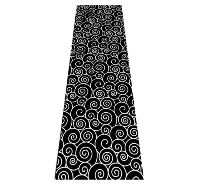 Vinyl rug bathroom circles and waves design - TenStickers