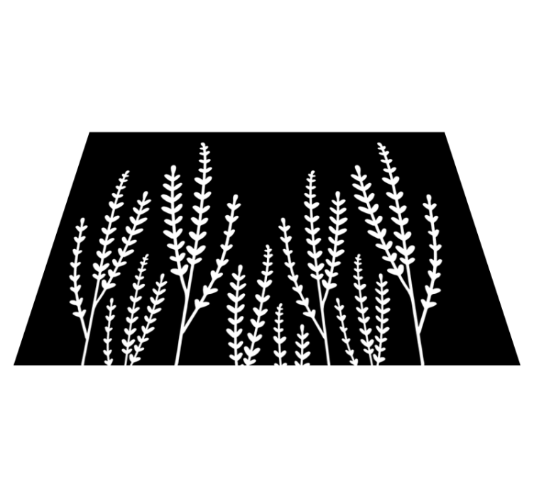 Vinyl rug bathroom in black and white spikes - TenStickers