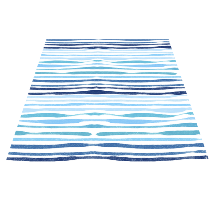 Vinyl rug bathroom in blue vertical stripes - TenStickers