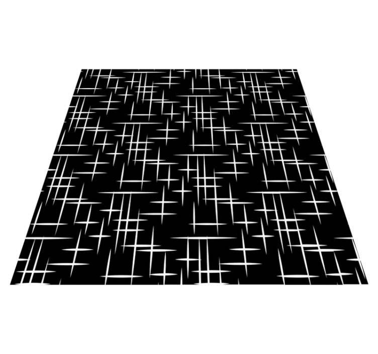 Vinyl rug bathroom with contemporary lines - TenStickers