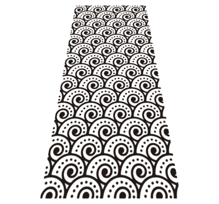 Tsunami effect vinyl rug bathroom - TenStickers