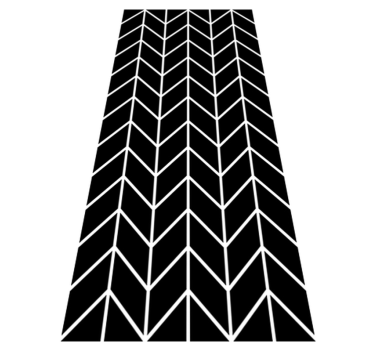 Vinyl rug bathroom with geometric arrows design - TenStickers