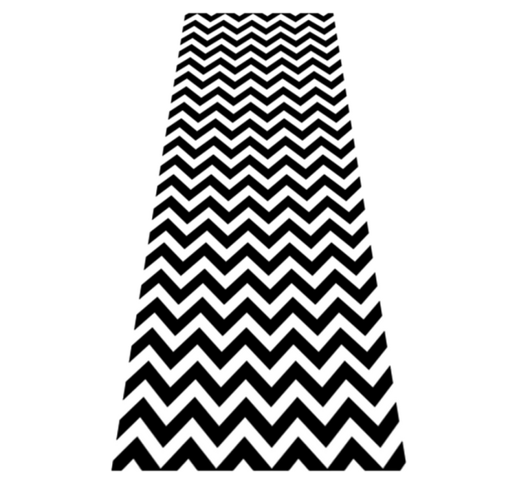 Vinyl rug bathroom with triangle patterns - TenStickers