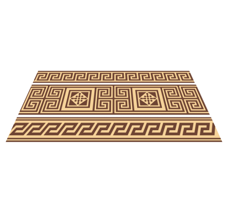 Vinyl rug bathroom with greek design - TenStickers