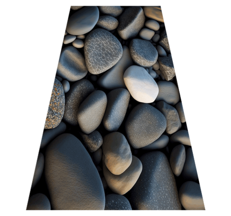 Vinyl rug bathroom ocean stones design - TenStickers