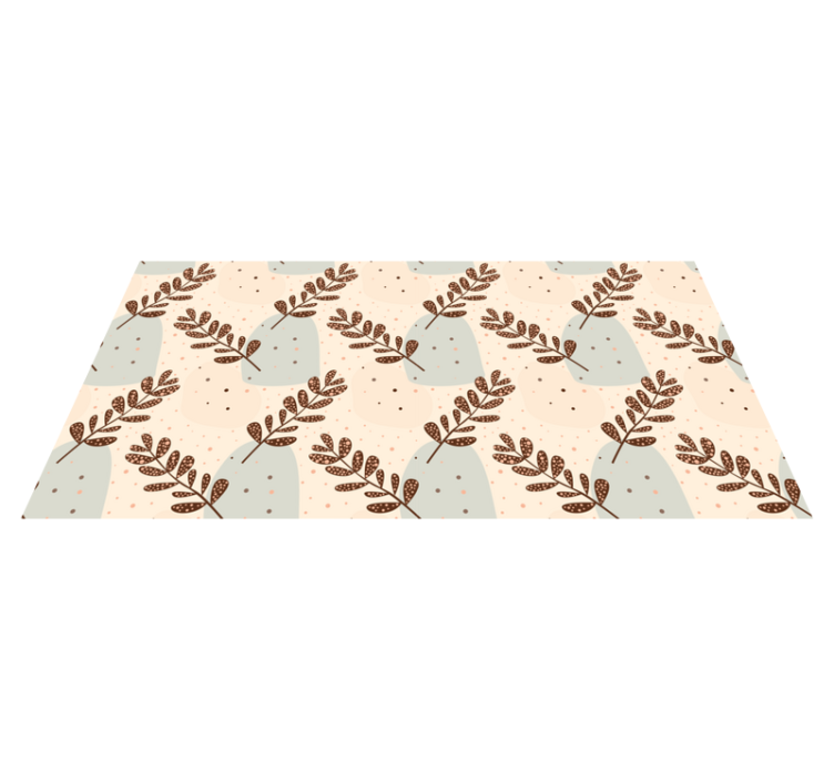 Vinyl rug flowers in pastel branch aesthetic - TenStickers