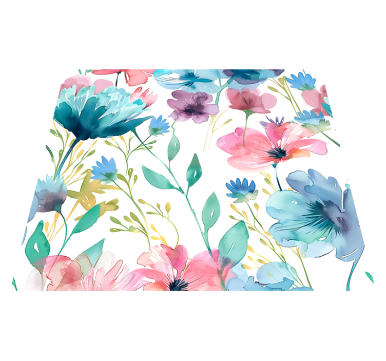 Vinyl rug flowers wildflowers in summer - TenStickers