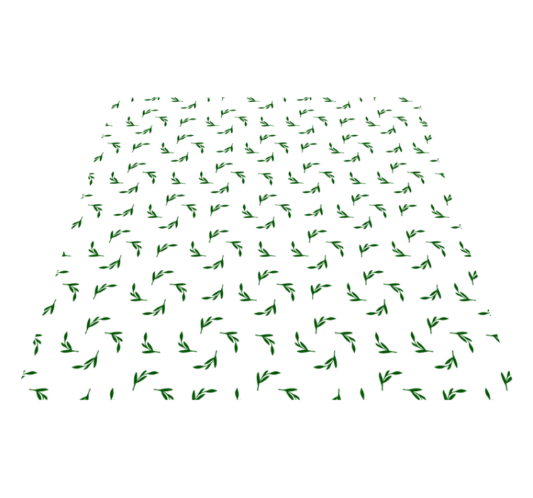 Vinyl rug flowers botanical leaf design - TenStickers