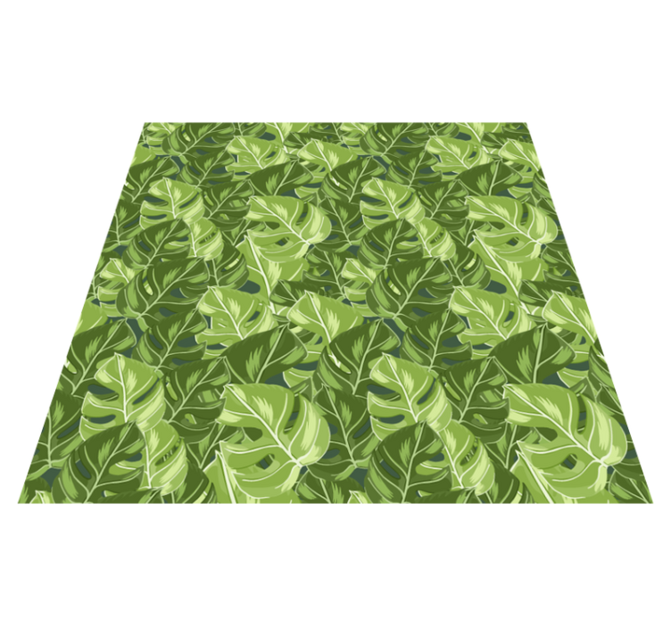 Vinyl rug flowers with lush leaf designs - TenStickers