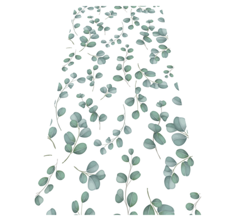 Vinyl rug flowers eucalyptus greenery design - TenStickers